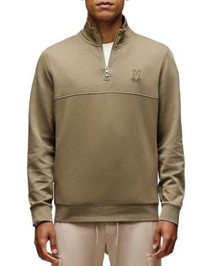 Psycho Bunny Zeke Quarter Zip Sweatshirt - Green