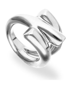 Uno De 50 Sterling Plated Ring - Metallic