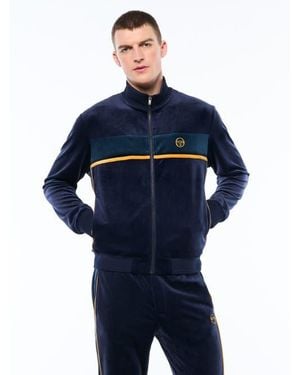 Sergio Tacchini Forato Velour Track Jacket - Blue