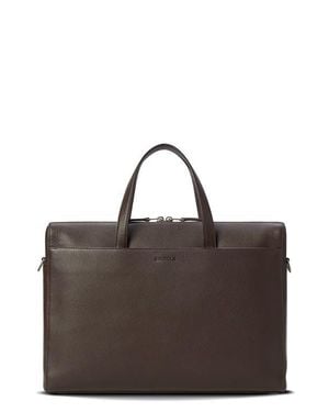 Shinola Canfield Essential Pebbled Leather Briefcase - Brown
