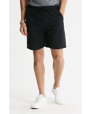 Jachs New York Cotton Twill Drawstring Shorts - Black