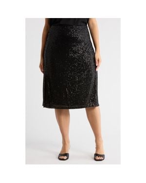 Sugarlips Friday Nights Sequin Midi Skirt - Black