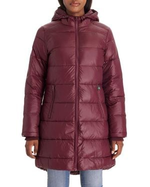 Modern Eternity Maternity Naomi 3-In-1 Down-Filled Nylon Maternity & Babywearing Parka - Red