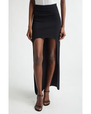 Courreges Asymetric Knit Skirt - Black