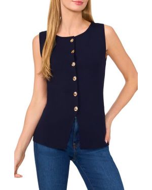 Ted Baker Sleeveless Button-Up Shirt - Blue