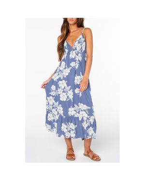 Roxy Warm Rays Sleeveless Midi Dress - Blue