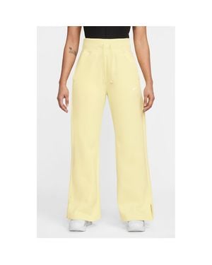 Nike Sportswear Phoenix High Waist Wide Leg Sweatpants - Yellow