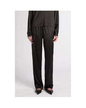 Tom Ford Stretch Silk Satin Pj Pants - Black