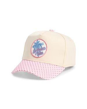 KenzKustomz La Dolce Vita Canvas Baseball Cap - Pink