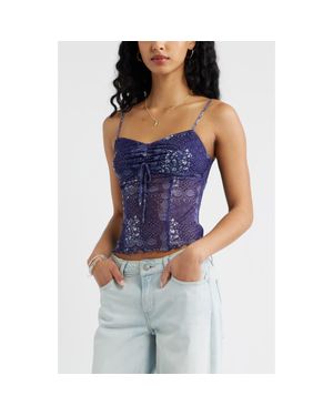 BP. Mesh Camisole - Blue