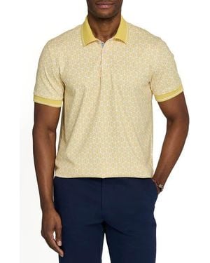 Con.struct Slim Fit Tennis Ball Polo Short Sleeve Shirt - Blue
