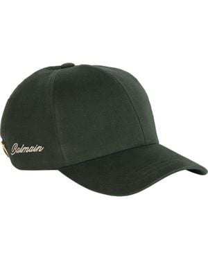 Balmain Washed Cotton Cap - Green
