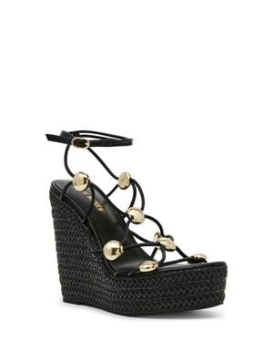 Steve Madden Oaklie Platform Slide Sandal - Black