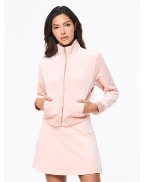 Sergio Tacchini Piera Velour Track Jacket - Pink