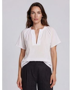 Masai Mabriselle V-Neck Top - White