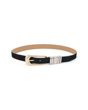 Ettika Two-Tone Keeper Leather Belt - Multicolor