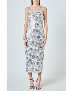 Endless Rose Sequin Sleeveless Maxi Dress - Blue