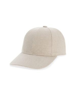 Nordstrom Linen Baseball Cap - Natural