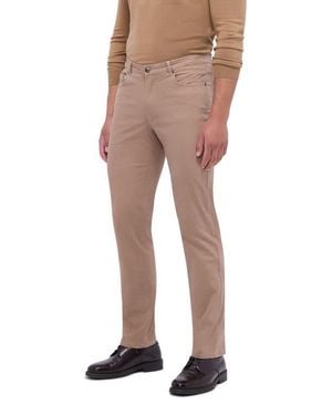Bugatchi Preston Five-Pocket Straight Leg Pants - Natural