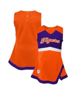 Outerstuff Girls Youth Clemson Tigers Cheer Captain Sweater Dress - Orange
