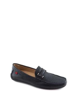 Marc Joseph New York Bryant Park Leather Weave Driver Loafer - Blue