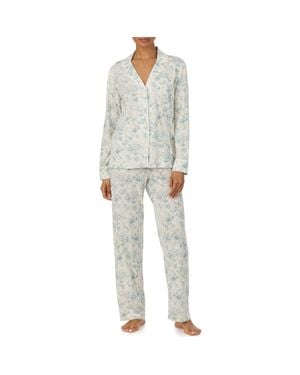Ralph Lauren Floral Cotton & Viscose Pajamas - Gray