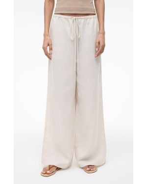 STAUD Mateo Linen Pant - White