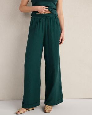 Haven Well Within Organic Cotton Gauze Drawstring Pants - Green