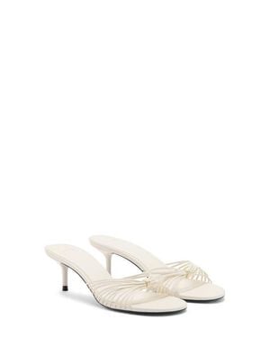 Mango Kitten Heel Slide Sandal - White