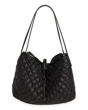 MZ Wallace Astor Quilted East/West Slouchy Tote - Black