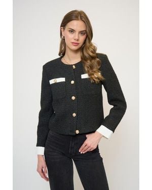 Central Park West Daphne Cuff Detail Jacket - Black