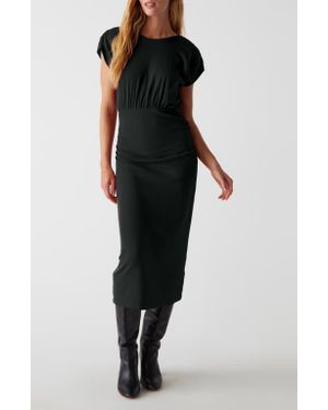Michael Stars Pippa Empire Waist Midi Dress - Black