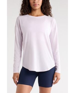 Zella Breathe Long Sleeve Performance T-Shirt - White