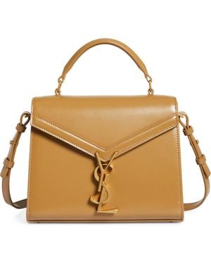 Saint Laurent Cassandra Mini Top Handle Bag in Black | Lyst
