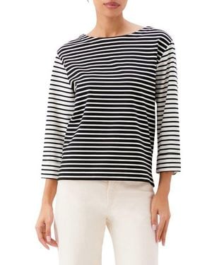 Karen Kane Contrast Stripe T-Shirt - Multicolor
