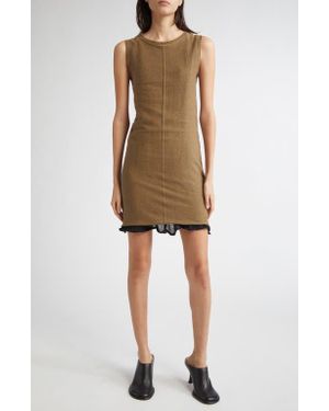 Eckhaus Latta Veil Sleeveless Minidress - Brown
