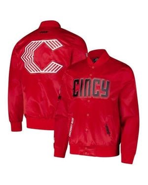 Pro Standard Cincinnati Reds City Connect Satin Full-Snap Jacket
