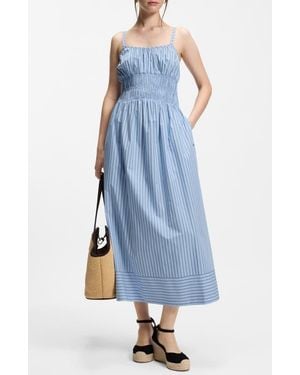 BOSS Stripe Cotton Sundress - Blue