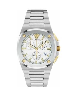 Versace Tolomeo Chronograph Bracelet Watch, 42Mm - Metallic