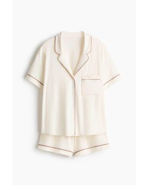 H&M Viscose-Blend Pajamas - White