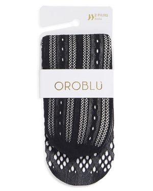 Oroblu 2-Pack Twins Mesh Socks - Black