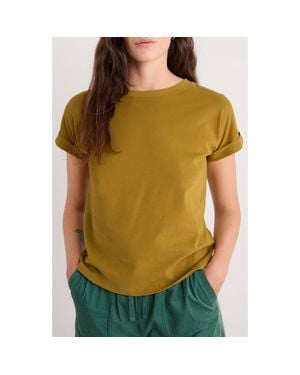 Seasalt Cornwall Porthzennor Organic Cotton T-Shirt - Yellow