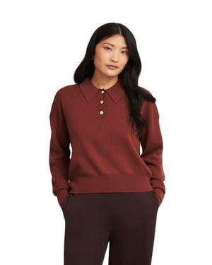 Hobbs Connie Polo Sweater - Red