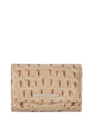 Brahmin Kerra Croc Embossed Leather Wallet - Natural