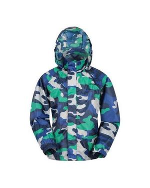 Mountain Warehouse Childrens/Kids Pakka Camo Waterproof Jacket - Blue