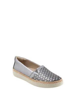 Trotters Accent Perf Espadrille Slip-On Sneaker - White
