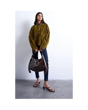 TOPSHOP Faux Leather Shoulder Bag - White