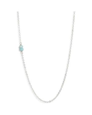 Nashelle Semiprecious Stone Station Chain Necklace - Metallic