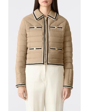 Mackage Petunia Water Repellent Braid Trim Down Puffer Jacket - Natural