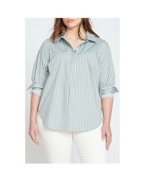 UNIVERSAL STANDARD Elbe Stretch Poplin Shirt - Blue